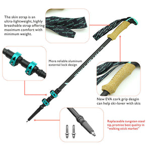 Unlock Your Adventure with the External Lock Straight Handle Trekking Pole