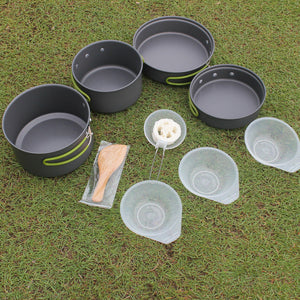 Portable Nonstick Camping Cookware Set For 2–3 Persons