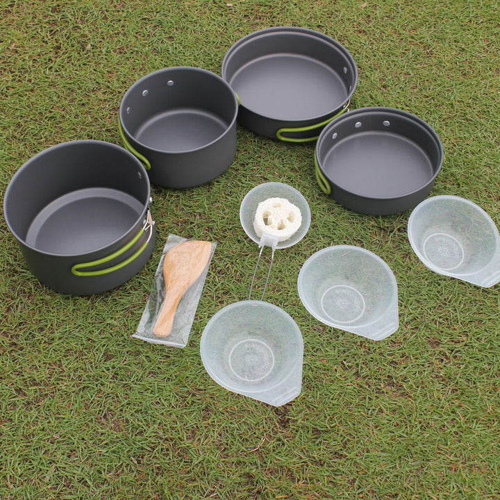 Portable Nonstick Camping Cookware Set For 2–3 Persons