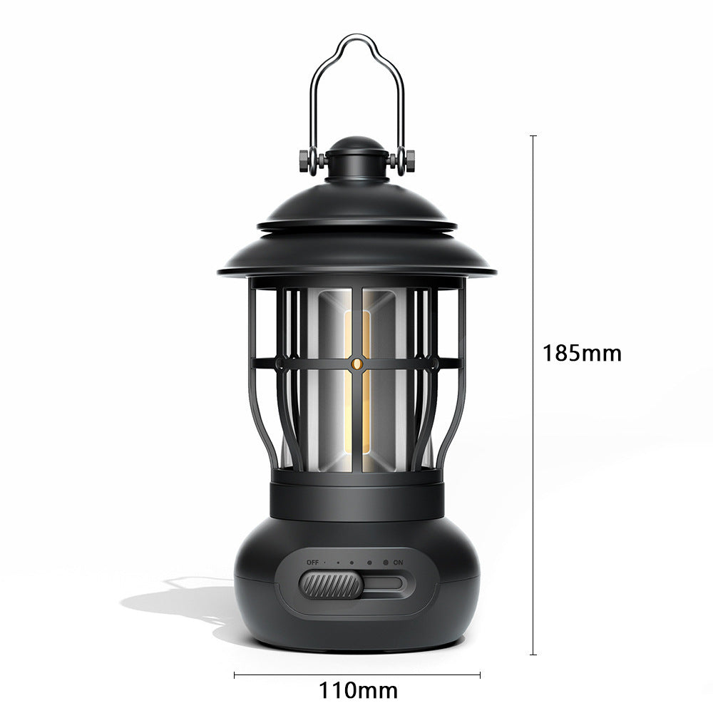 Vintage USB Rechargeable Camping Lantern Tent Light