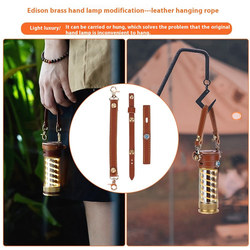 Camping Lantern Set With Leather Hanging Rope (3-Piece)