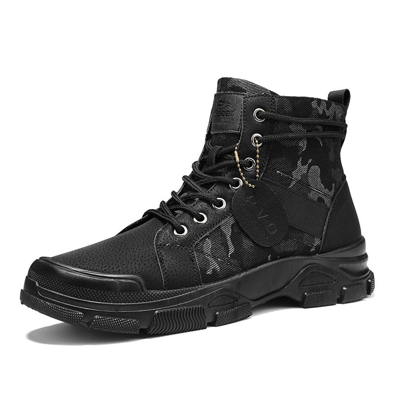 Retro Canvas High-Top Outdoor Hiking Boots