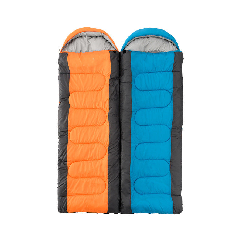 Outdoor Hooded Interlocking Envelope Camping Sleeping Bag