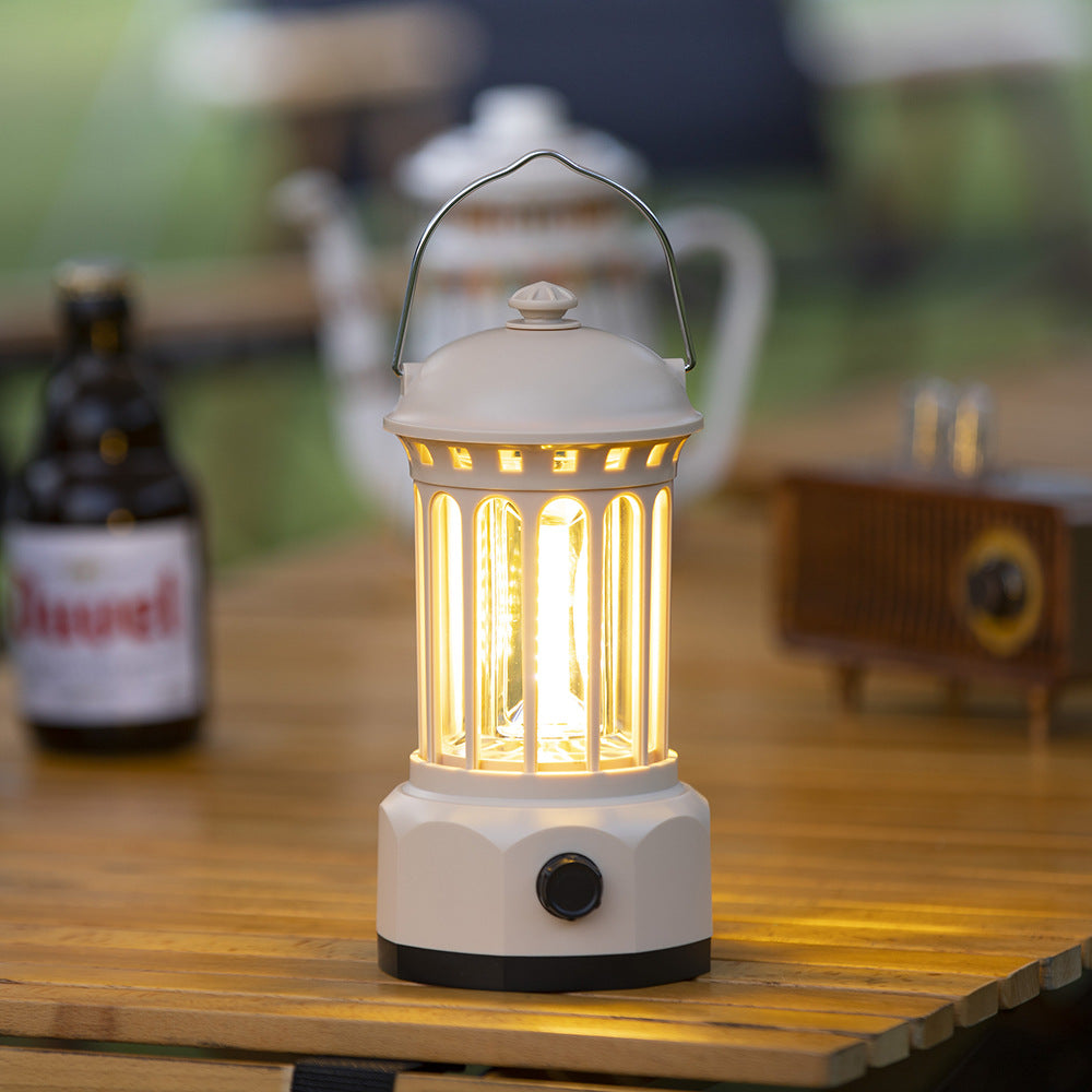 Retro COB Portable Camping Lantern Tent Light