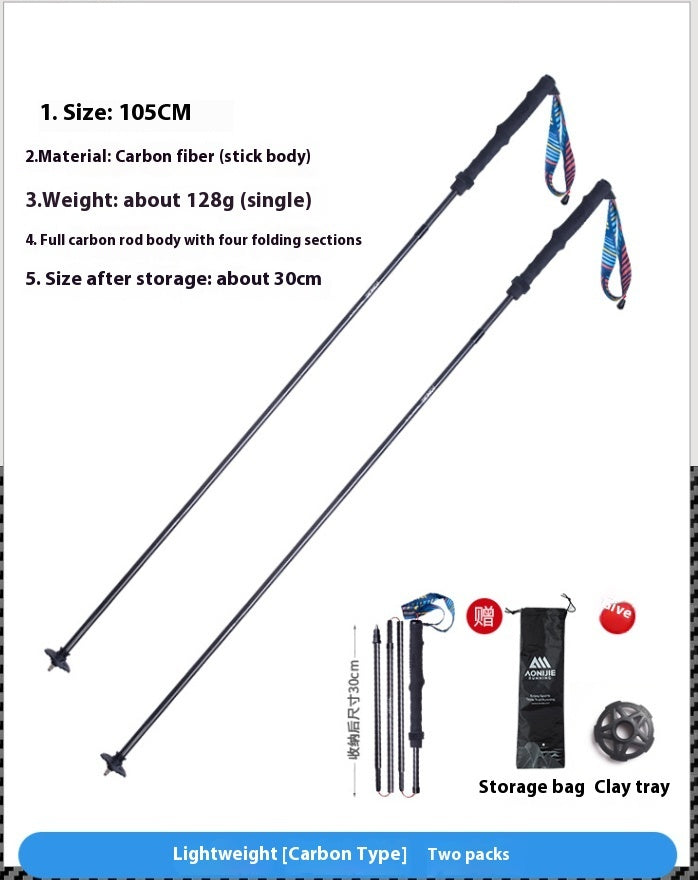 Carbon Fiber Folding Trekking Pole