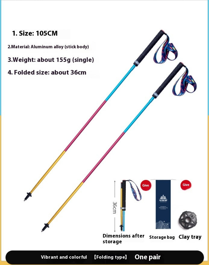 Carbon Fiber Folding Trekking Pole
