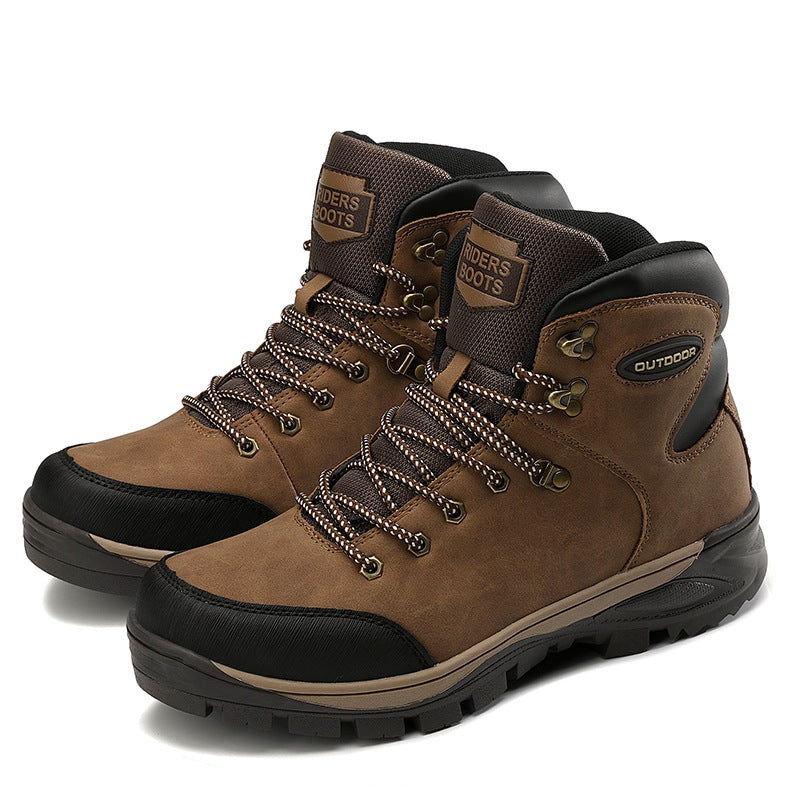 Men's High-Top Winter Cotton Boots Plus Velvet Warm Shoes
