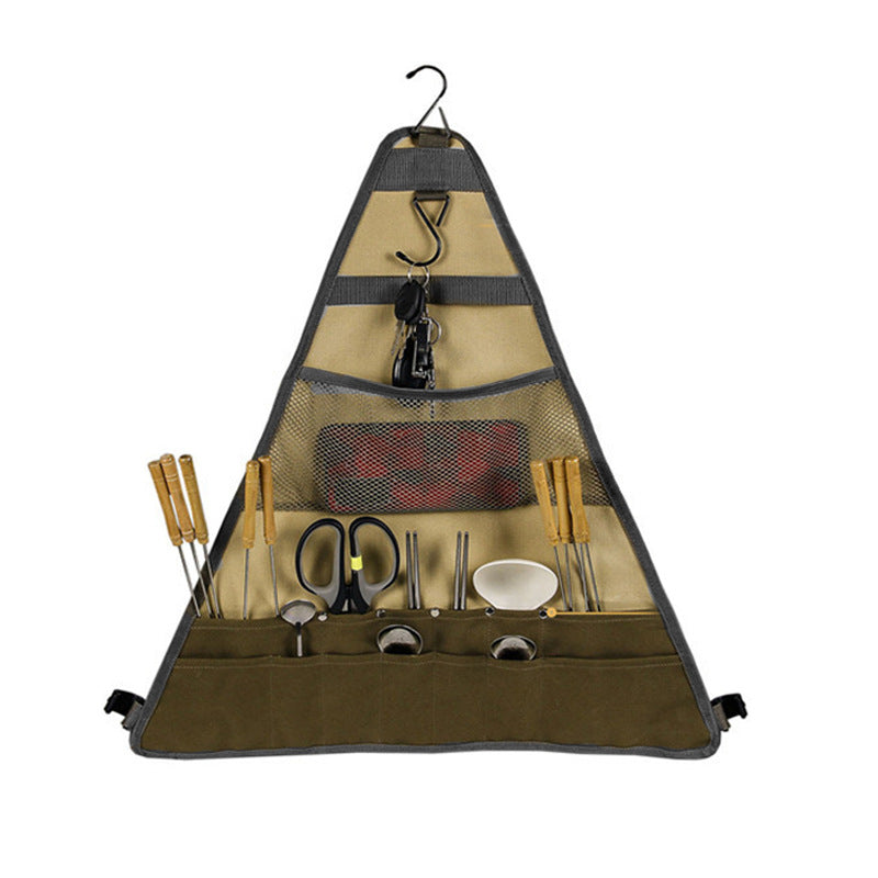 Camping Tableware Set With Utensils And Foldable Bag