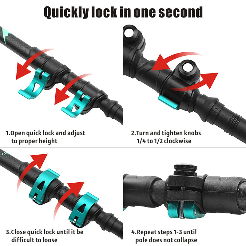 External Lock Straight Handle Trekking Pole