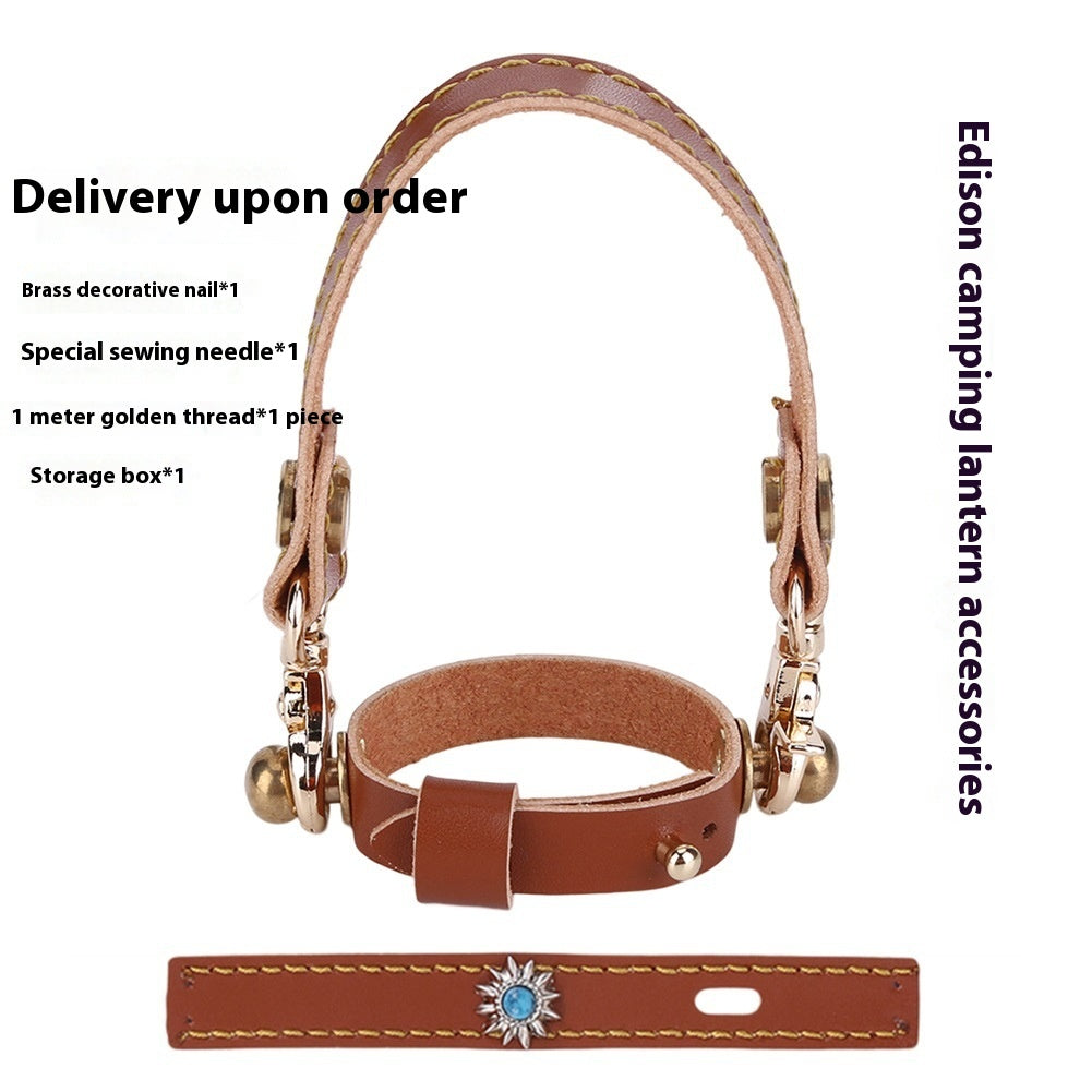 Camping Lantern Set With Leather Hanging Rope (3-Piece)