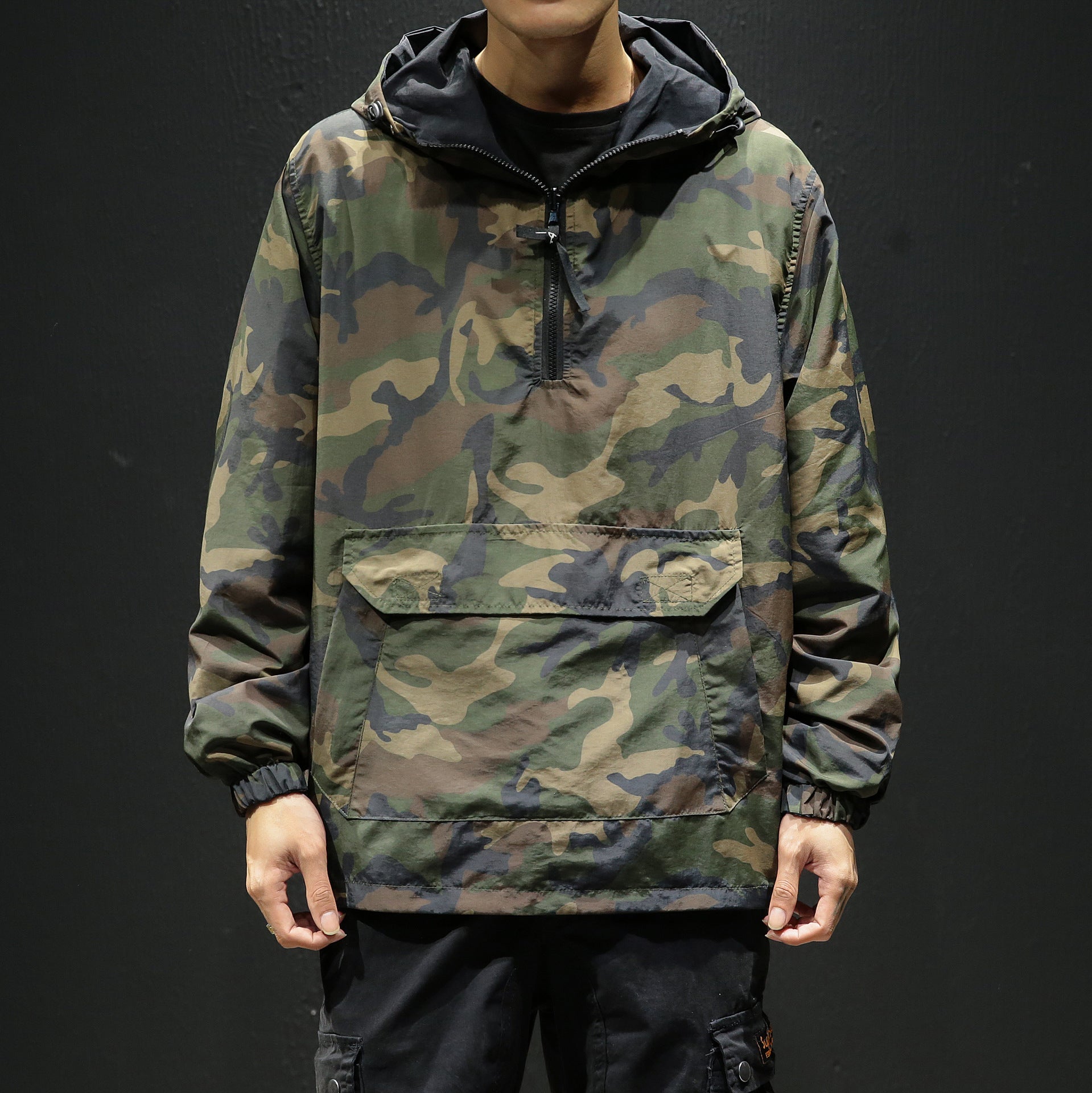 Men's Plus Size Reversible Camouflage Jacket