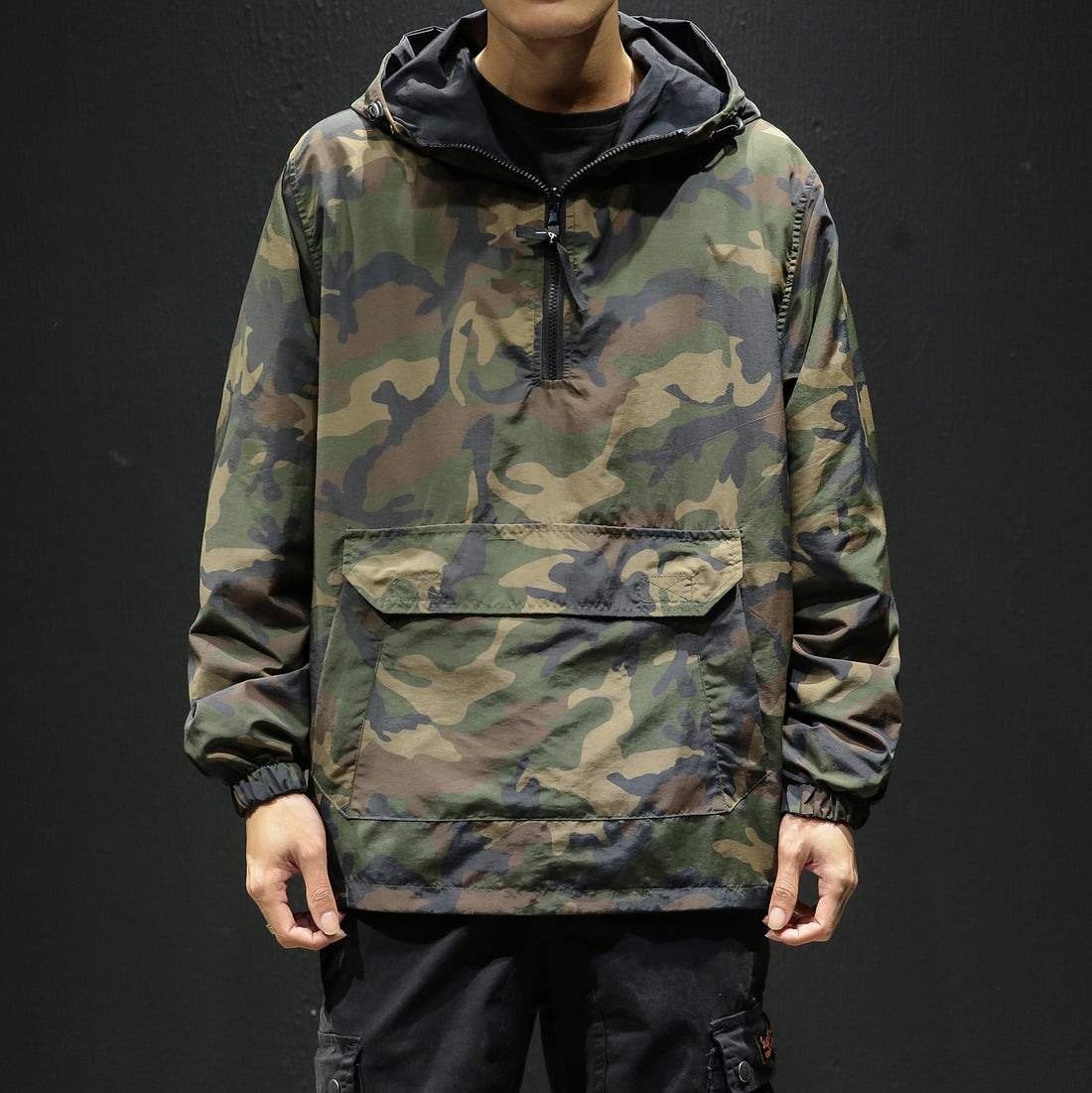 Men's Plus Size Reversible Camouflage Jacket