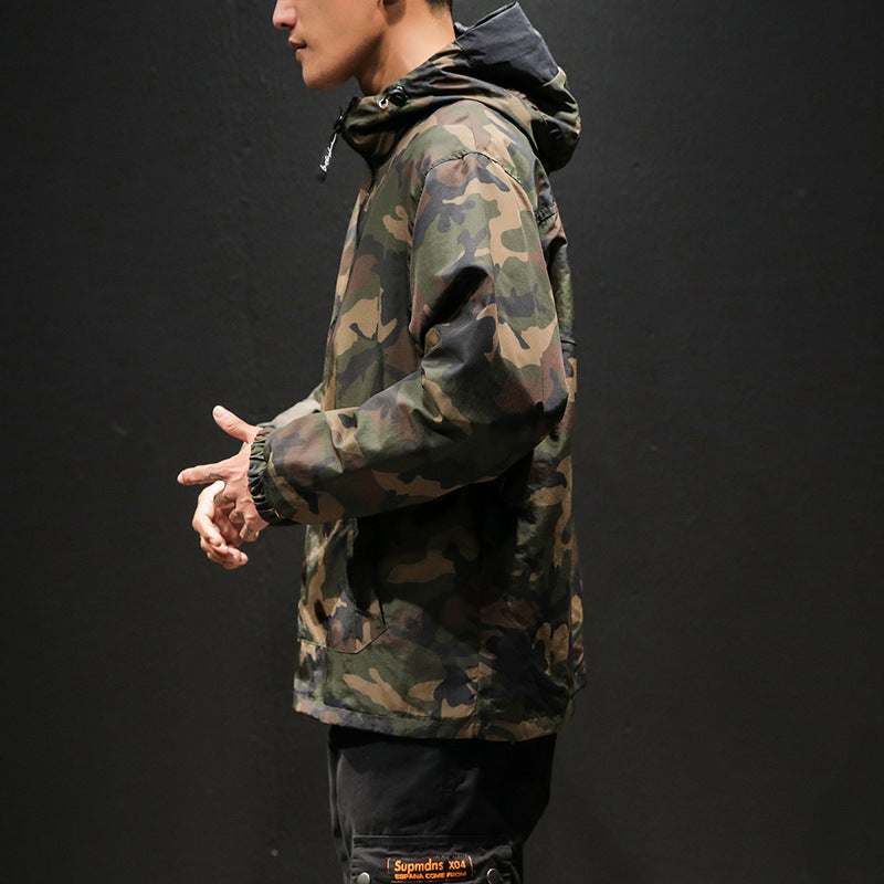 Men's Plus Size Reversible Camouflage Jacket