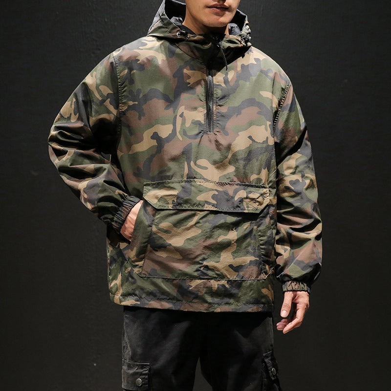 Men's Plus Size Reversible Camouflage Jacket