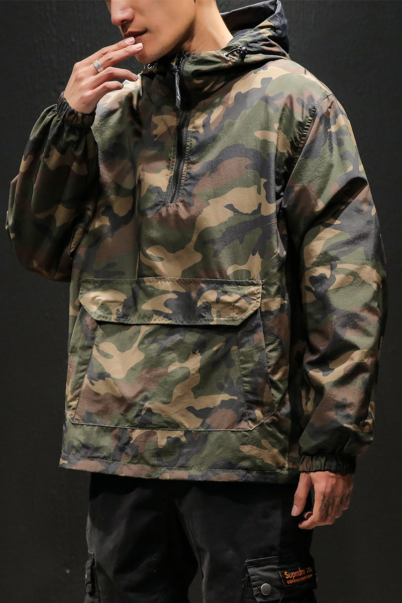 Men's Plus Size Reversible Camouflage Jacket