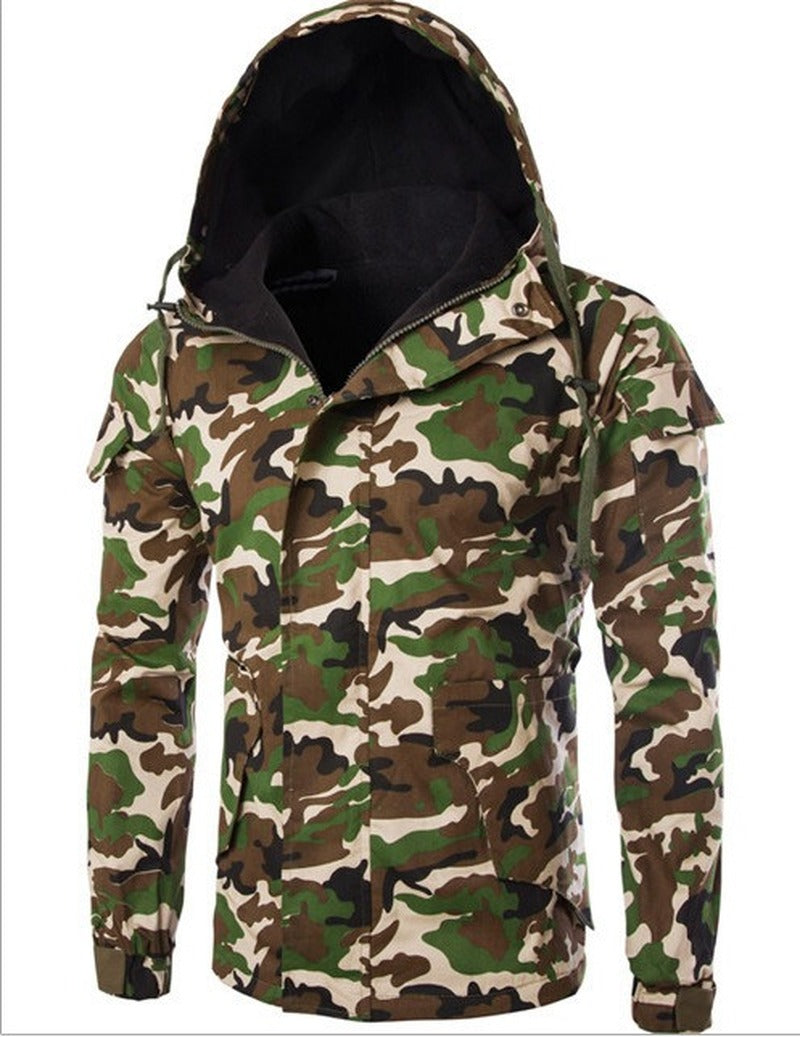 Men's British Camouflage Hooded Jacket