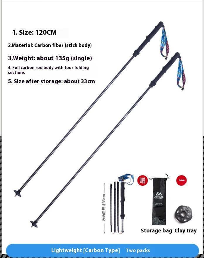 Carbon Fiber Folding Trekking Pole