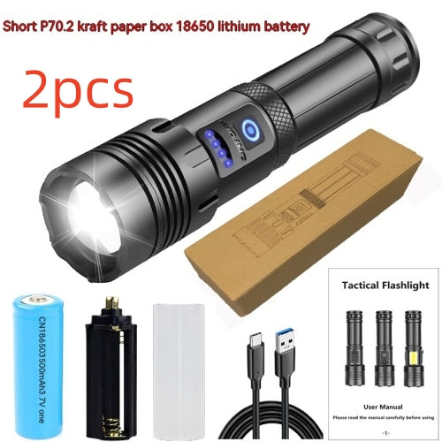 Rechargeable High-Intensity Camping Emergency Flashlight