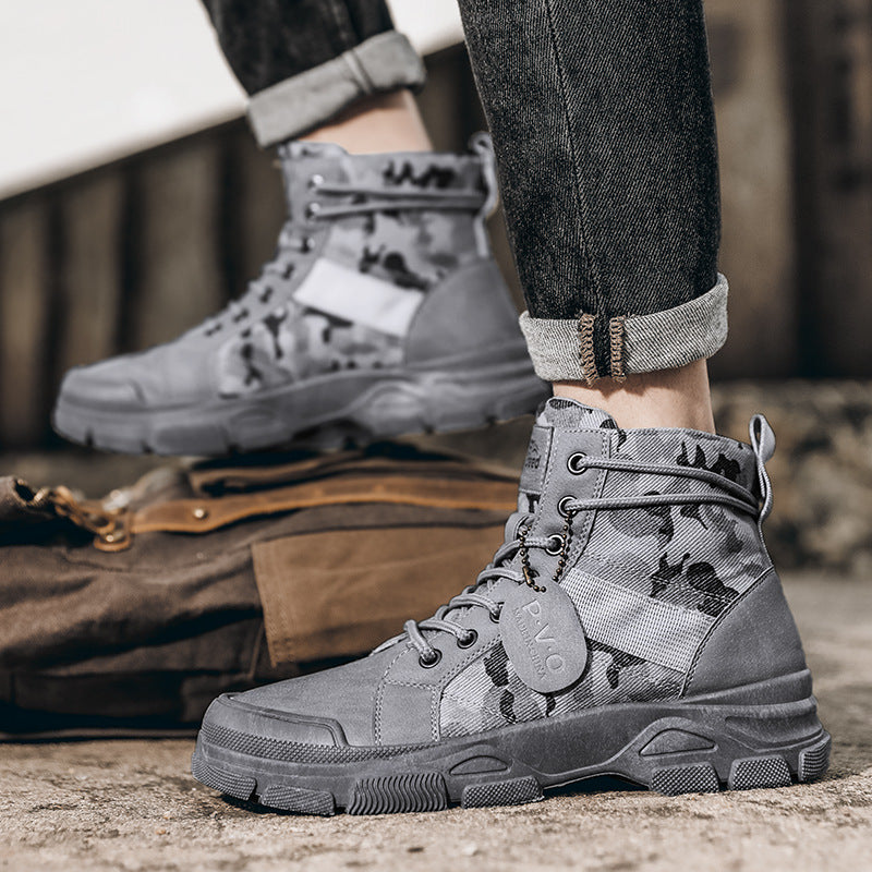 Retro Canvas High-Top Outdoor Hiking Boots