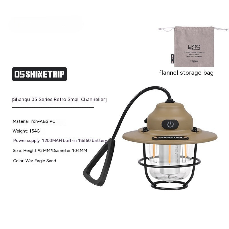 Shanqu Pine Cone Camping Lantern Chandelier Light