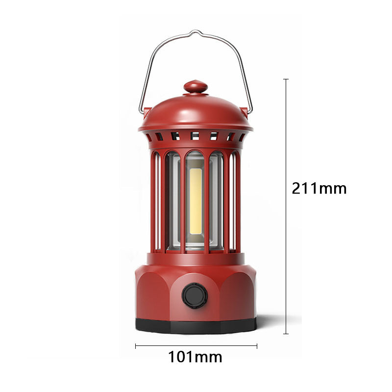 Retro COB Portable Camping Lantern Tent Light