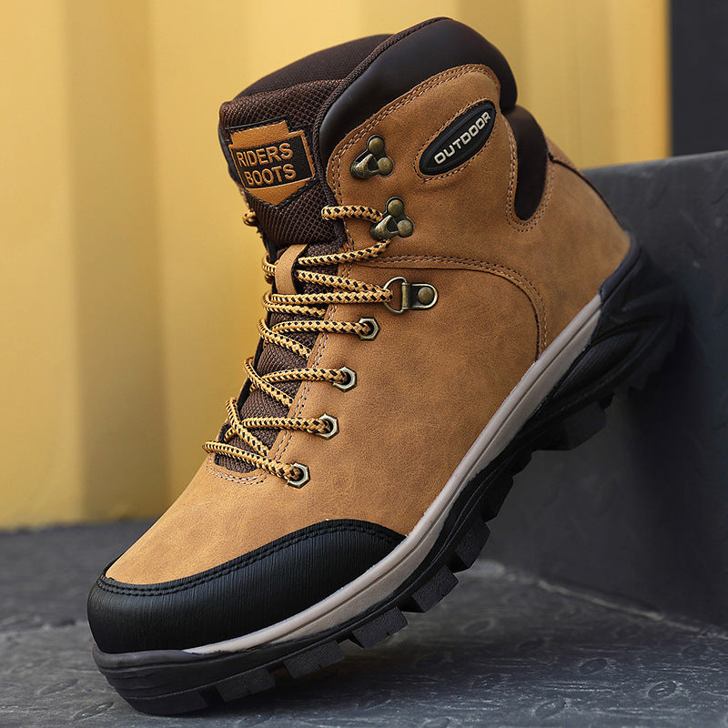 Men's High-Top Winter Cotton Boots Plus Velvet Warm Shoes