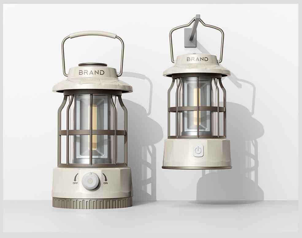 Vintage USB Rechargeable Camping Lantern Tent Light
