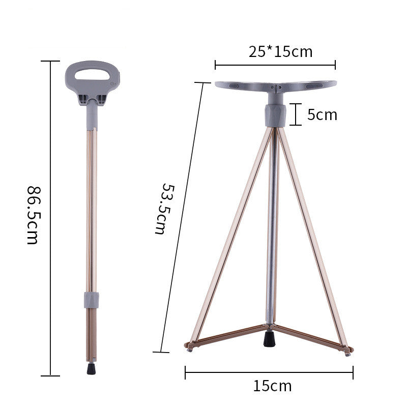Folding Aluminum Alloy Trekking Crutch