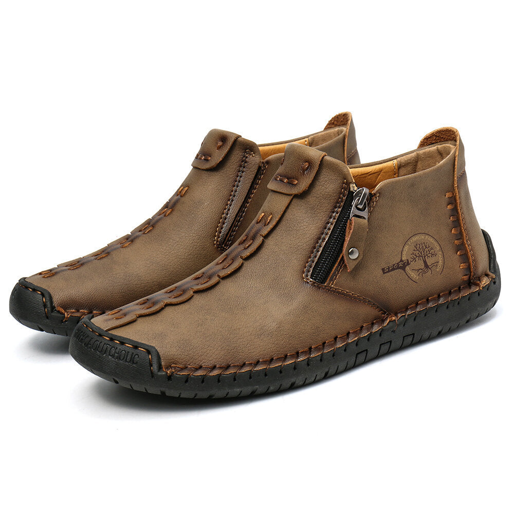 Men's Zipper Ankle Outdoor Hiking Boots