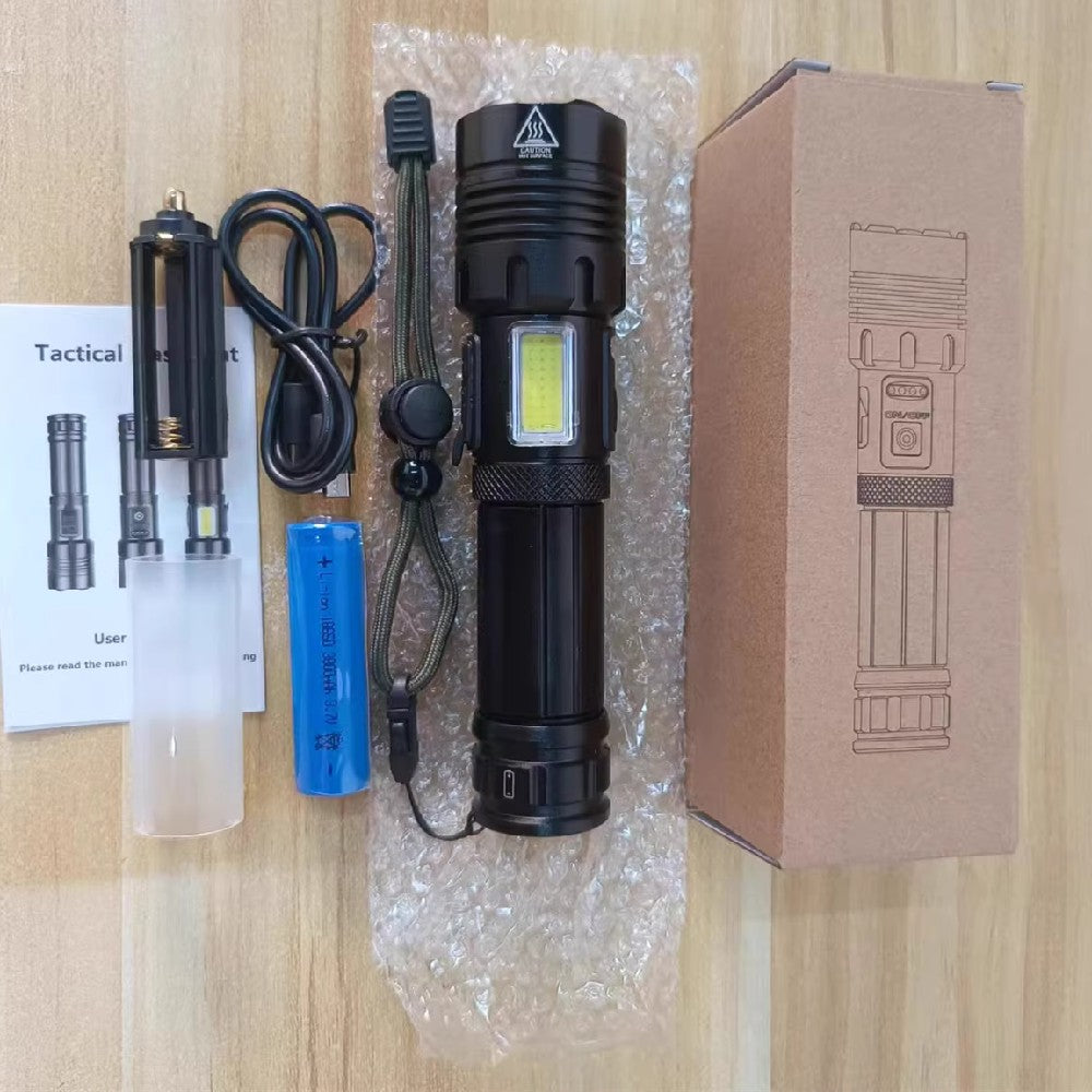 Rechargeable High-Intensity Camping Emergency Flashlight
