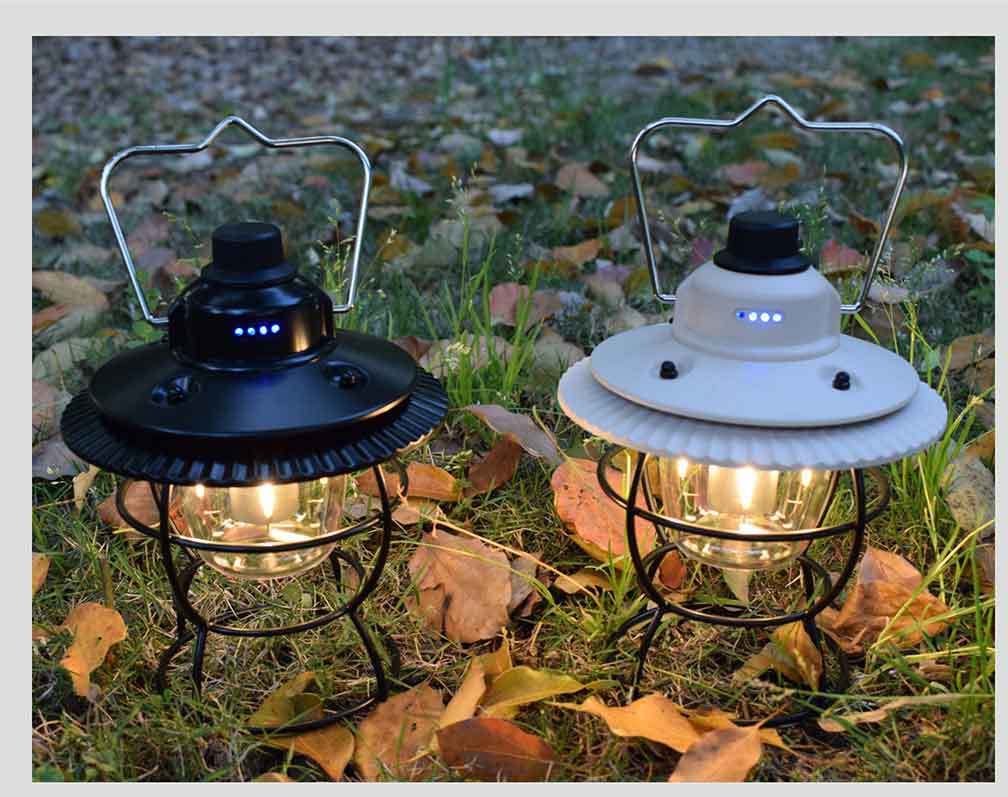 Vintage USB Rechargeable Camping Lantern Tent Light