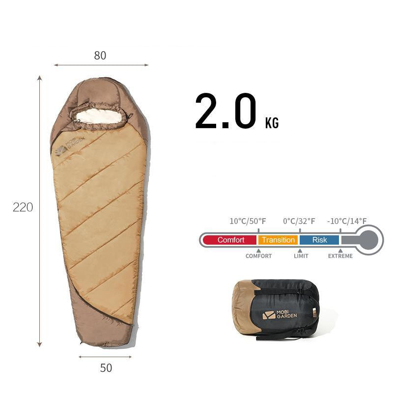 Mummy Sleeping Bag Thickened Winter Outdoor Camping