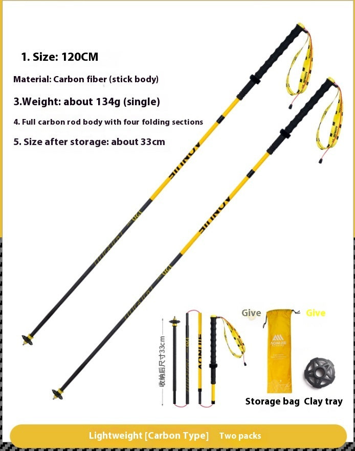 Carbon Fiber Folding Trekking Pole