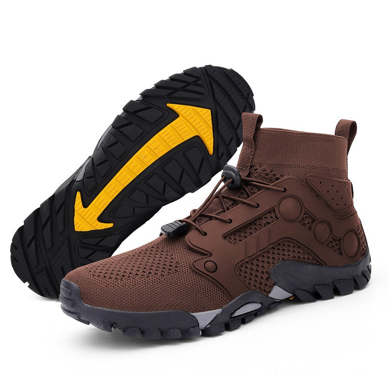 Men’s Lightweight High Top Outdoor Hiking Shoes Large Size