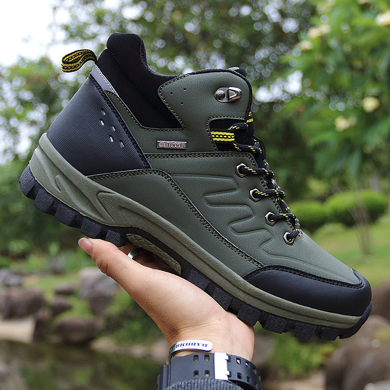 Men's High-Top Outdoor Hiking Single-Layer Boots