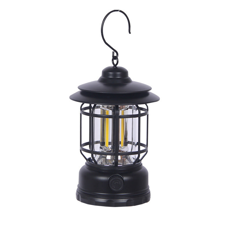 Retro Rechargeable Camping Lantern Outdoor Tent Atmosphere Lamp