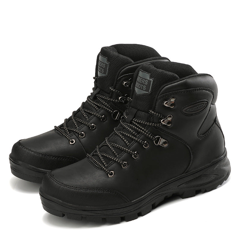 Men's High-Top Winter Cotton Boots Plus Velvet Warm Shoes