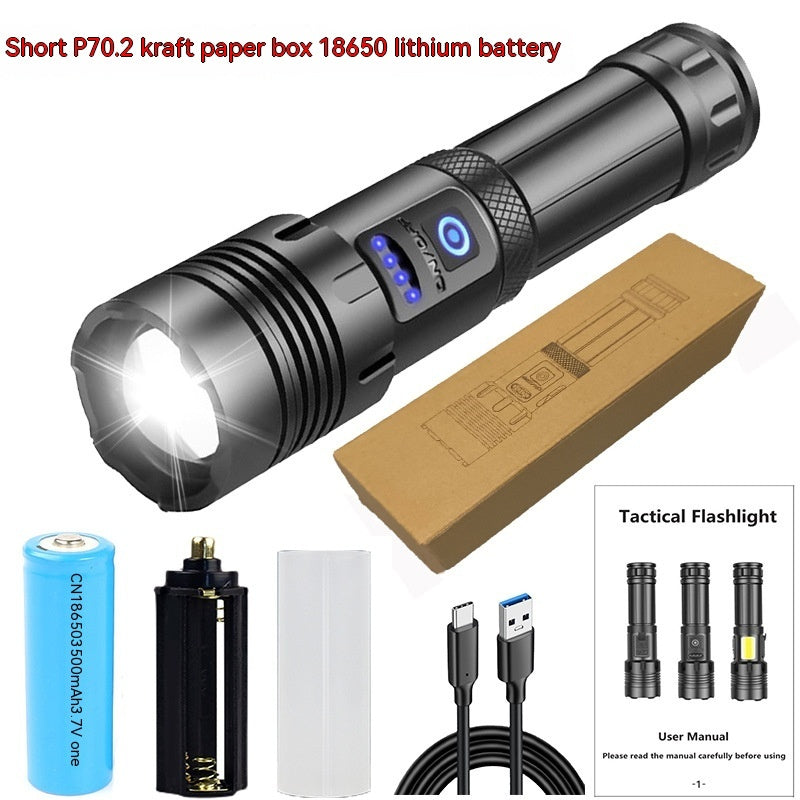 Rechargeable High-Intensity Camping Emergency Flashlight