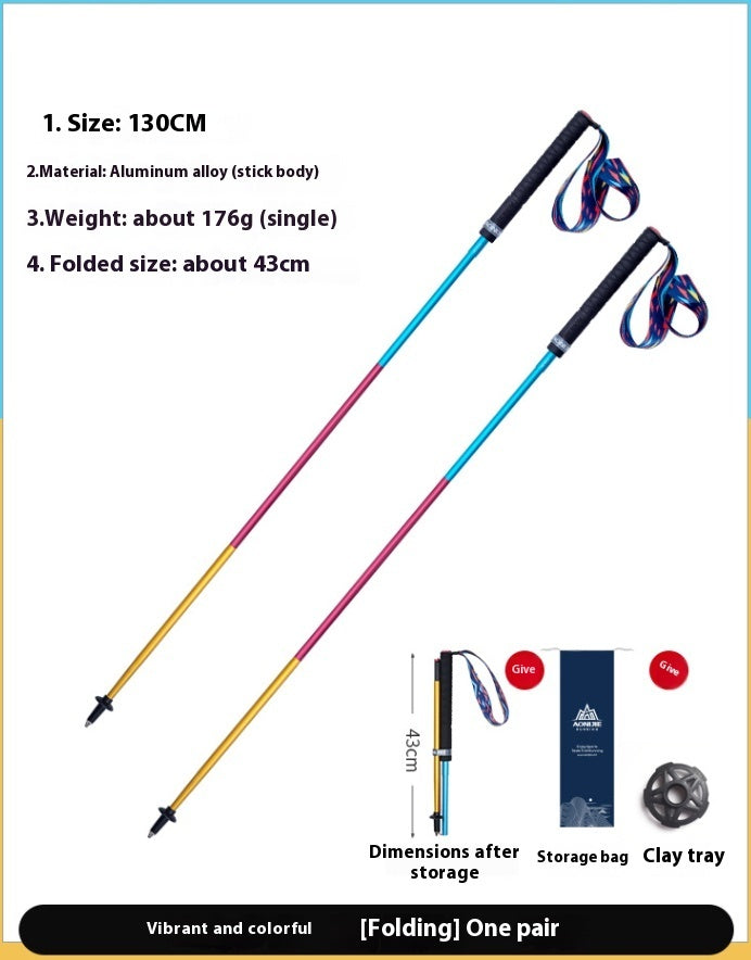 Carbon Fiber Folding Trekking Pole