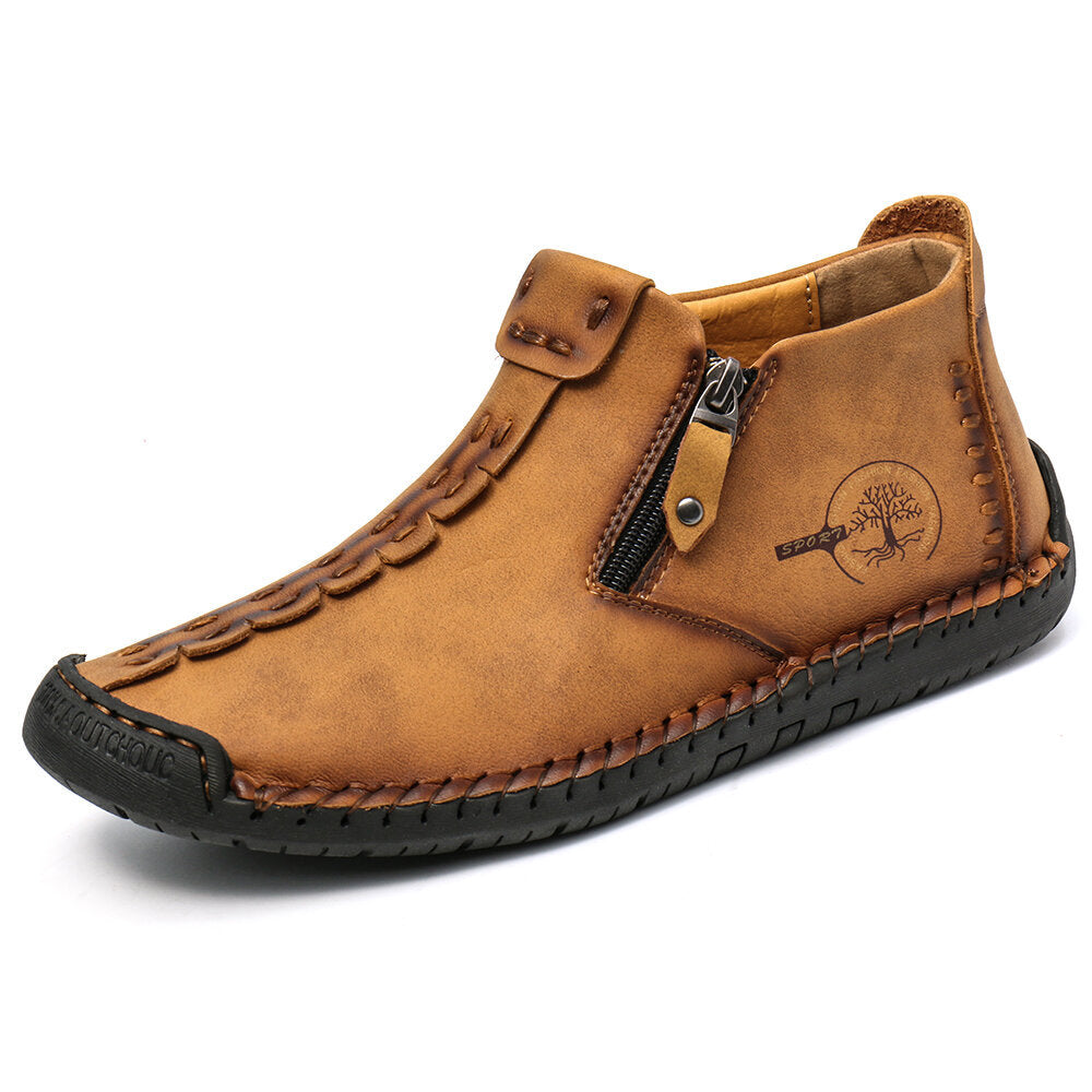 Men's Zipper Ankle Outdoor Hiking Boots