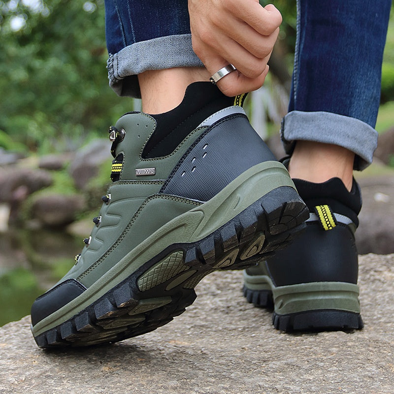 Men's High-Top Outdoor Hiking Single-Layer Boots