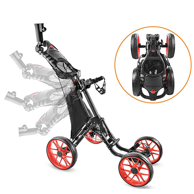 Foldable Four Wheel Golf Trolley