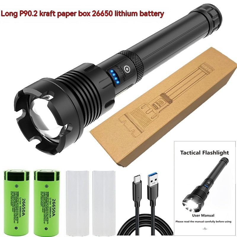 Rechargeable High-Intensity Camping Emergency Flashlight