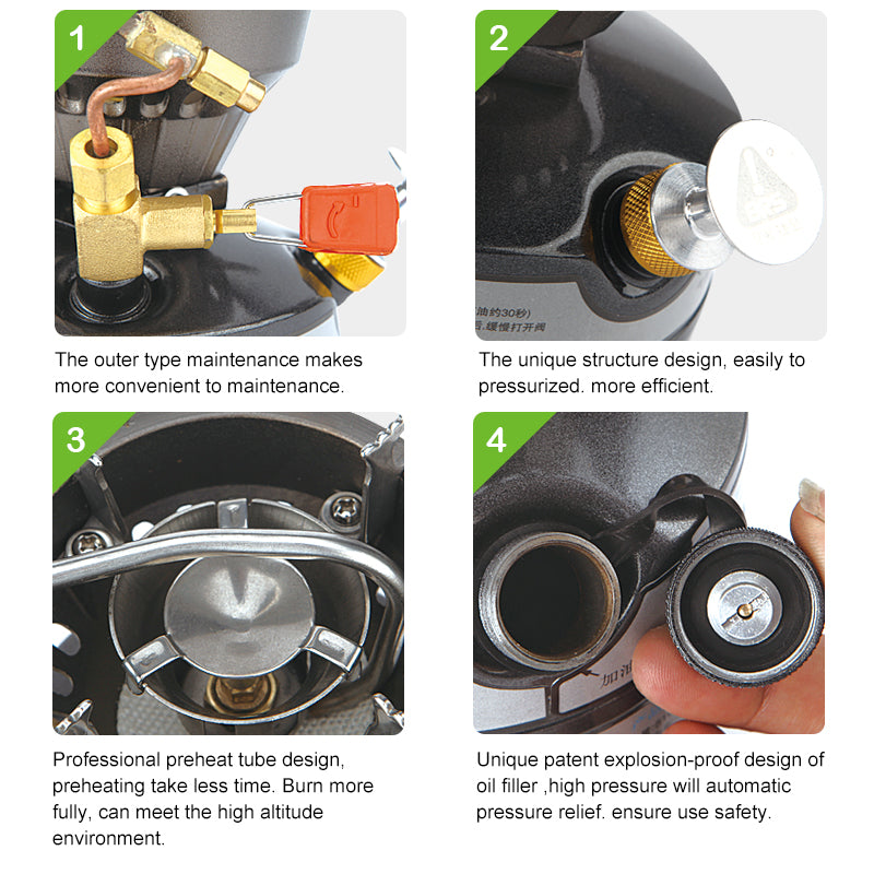 Heavy Duty Field Gasoline Camping Stove Outdoor Mountaineering Stove