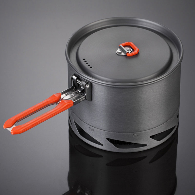 Camping Cookware Set Heat Exchanger Pot Kettle Tableware Aluminum Outdoor Kit