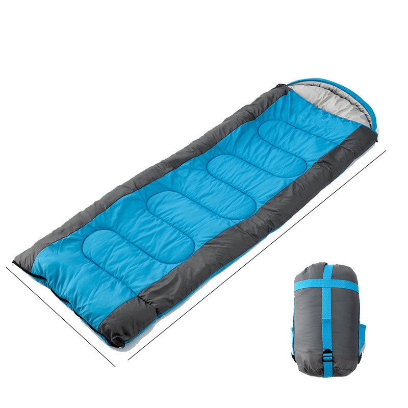 Outdoor Hooded Interlocking Envelope Camping Sleeping Bag