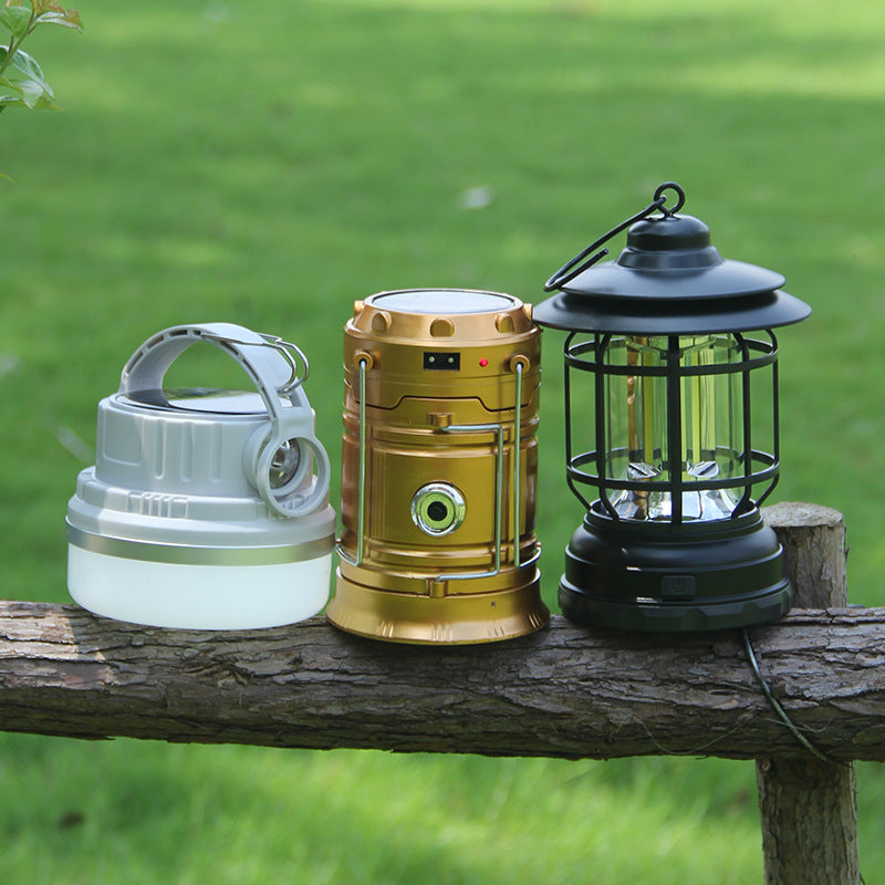 Vintage Rechargeable Revolving Camping Lantern Portable Tent Light
