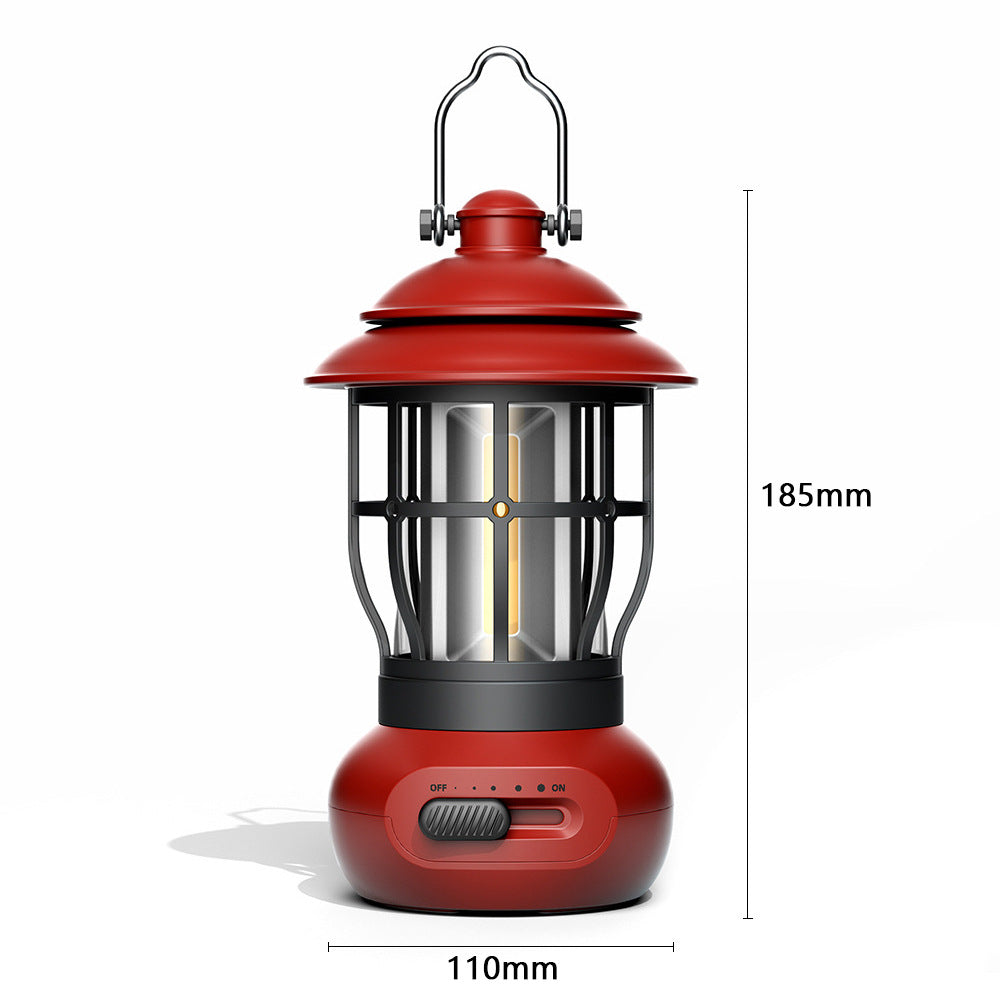 Vintage USB Rechargeable Camping Lantern Tent Light