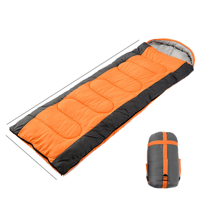 Outdoor Hooded Interlocking Envelope Camping Sleeping Bag