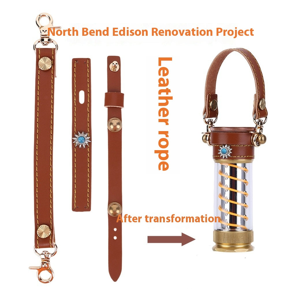 Camping Lantern Set With Leather Hanging Rope (3-Piece)